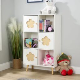 Home Source Daisy Kids Cube Storage Unit 2x3, White