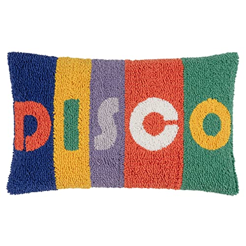furn. Heya Home Disco Knitted Cushion – Multicolour Tufted Stripe Design Polyester Filled (50cm x 30cm)