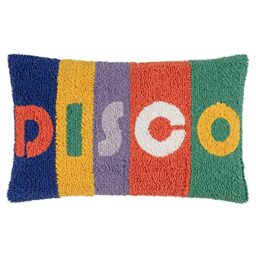 furn. Heya Home Disco Knitted Cushion – Multicolour Tufted Stripe Design Polyester Filled (50cm x 30cm)