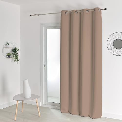 HomeMaison Blackout Curtain M1 Fire Resistant Mineral Grey 140 x 260 cm