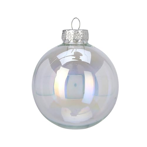 Well Home Set of 16 Iridescent Christmas Baubles Ø3.5 cm - Glossy and Matt