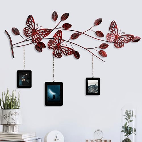 Handmade Decorative Metal Wall Accessory, 93 x 65 x 4 cm - 100% Metal, Unique Hand-Painted Design - Perfect for Home Decor, Adds Elegance & Style