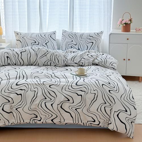 BlueBlue Kids Duvet Cover Set, 100% Cotton Bedding Set for Children Teens Boys Girls, 1 Duvet Cover 2 Pillowcases, Cartoon Pattern (Rock Area, Full/Queen (90'' x 90''))