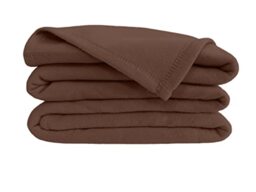 Poyet Motte poleco Polyester Fleece Blanket Chocolate, polyester, chocolate, 220x180 cm