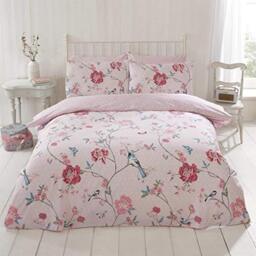 Rapport Home Tranquility Floral Polycotton Duvet Cover Set (Kingsize, Pink)