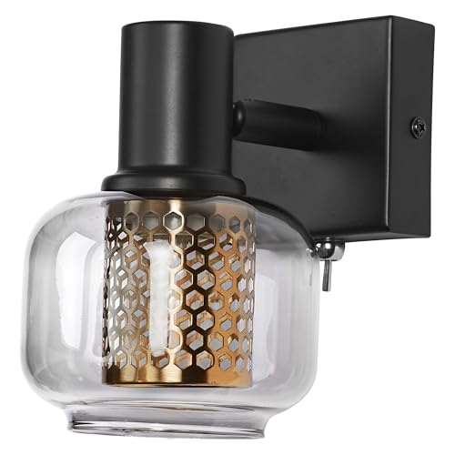 OSRAM Decor Spot Firefly wall Light, 1x2.8W, E14, 250lm, 2700K, Warm White, dimmable, IP20, Metal/Glass, Black, LED Included and Replaceable
