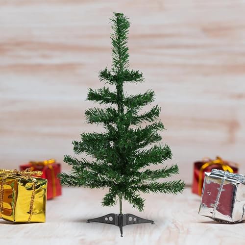2Ft/60cm Green Artificial Christmas Tree Traditional Realistic Natural Branches Canadian Pine Tips Xmas Tree