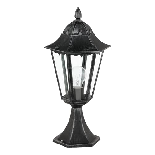 Eglo 93462 NAVEDO Exterior Bollard Lamp in Black and Silver-Patina