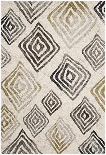 Safavieh Modern Indoor Woven Rectangle Area Rug, Porcello Collection, PRL4820, in Ivory / Brown, 79 X 152 cm for Living Room, Bedroom or Any Indoor Space