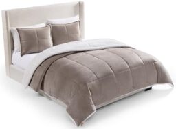 UGG - Blissful Comforter Set - Soft Cozy Bedding - Reversible Comforter and Pillow Shams - Queen Size - Bedroom Accents - Fawn