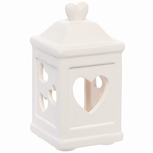 Baker Ross Heart Ceramic Lanterns - Box of 3, Valentine Crafts for Kids (FC464)