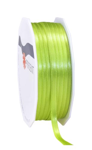 PR??SENT C.E. Pattberg SATIN light green gift ribbon, 55 yards for Wrapping Gifts, 0.24 inches width, Ribbon for Decorating & Crafting, Decorative Ribbon for Gifts, for every occasion
