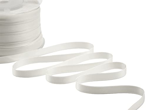 Furlanis - Double Satin Ribbon, Decoration, Gift, Christmas Packing, Wedding, Party, Made in Italy - Natural White, 10 mm x 25 m
