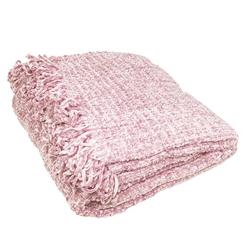 Rapport Just Contempo Chenille Throw, Pink, 150x200 cm