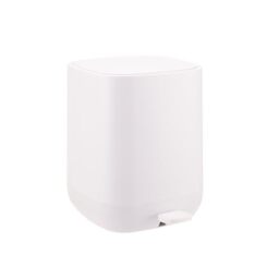 Relaxdays Pedal Waste Bin 9L Soft-Close Removable Inner Bin Plastic Beige 27x21x26cm