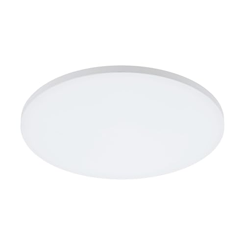 Eglo Connect LED Ceiling Light Turcona-C, Single-Flame lamp Made of Steel, Aluminium and Plastic in White, with Remote Control, Colour Temperature Change (Warm, Neutral, Cold), RGB, dimmable, Ø 45 cm