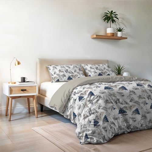 Italian Bed Linen MB HOME ITALY ???Fashion??? Duvet Cover Set, Double, Urban Blu