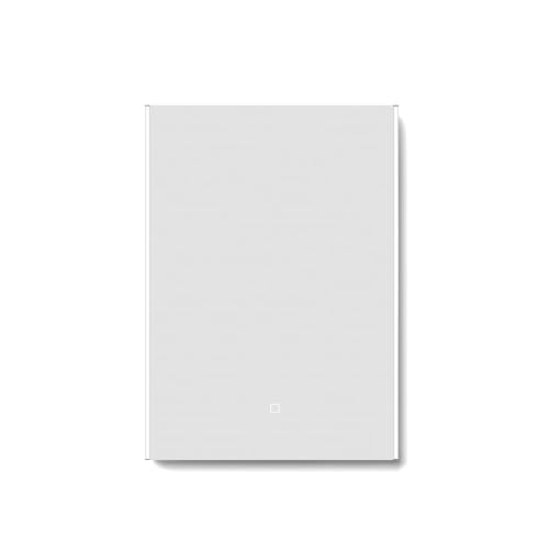 iBathUK Glowvia Wall Mounted Rectangular LED Bathroom Mirror, Modern Frameless Touch Switch Design with Bright Copper-Free Silver Mirror and Dimmable Lighting in Silver Finish, 500 x 700mm