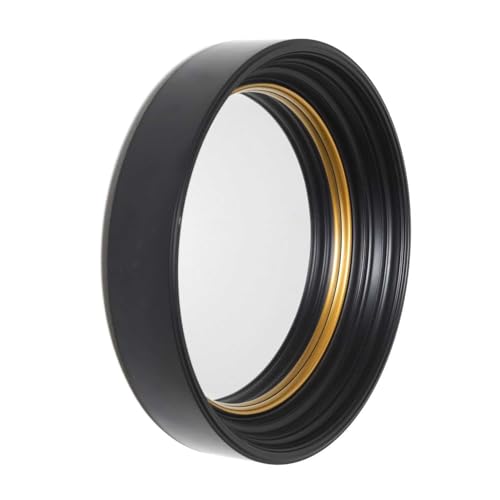 Home Deco Factory. HD0112 405cm Round Convex Mirror Elegant Wall Decoration Magnifying Effect Modern Design Black Edge Ideal for Living Room