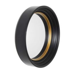 Home Deco Factory. HD0112 405cm Round Convex Mirror Elegant Wall Decoration Magnifying Effect Modern Design Black Edge Ideal for Living Room