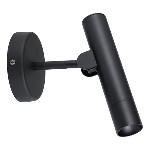Eglo LED Ceiling and wall Light Fixture Almudaina, Minimalist Indoor lamp with Adustable spot, Living Room and Bedroom Lighting, Spotlight Made of Black Metal, Warm White