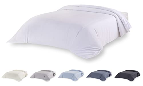 Todocama Microfibre Duvet Cover for Extra Soft Bed, White, Fits Beds 200-260 x 240 cm