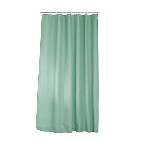Douceur d'Intérieur, 180 x 200 cm Linden Jacquard Plain Quartz Shower Curtain with Hooks
