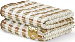 Rapport Home Santa Cruz Bath Sheets 2 Pack - Natural - 90x140cm - Luxurious 500GSM 100% Cotton - Oeko-Tex Certified Absorbent & Soft Bathroom Towels