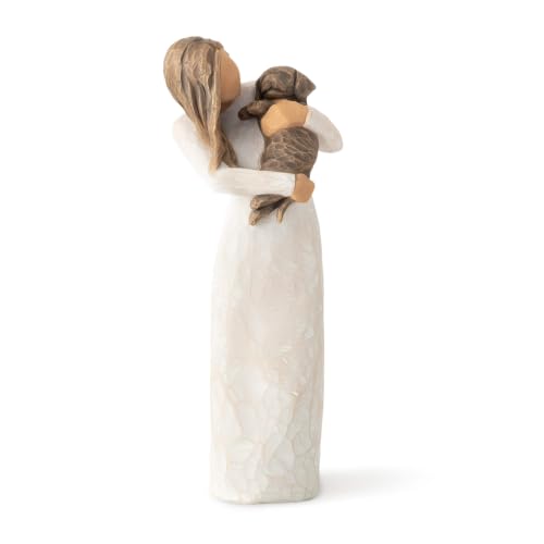 Willow Tree Adorable You Dark Dog Figurine - Cast from a Susan Lordi Original Carving, Gift for Dog Lovers, Celebrates the Loving Bond between People and Their Dogs