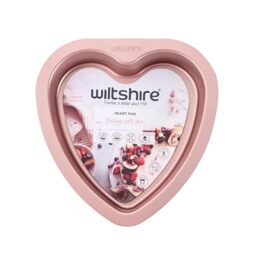 Wiltshire Rose Gold 19cm Heart Pan, PFOA PTFE Free, Robust Cake Pan