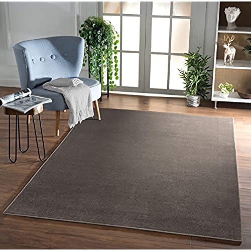 "Mia's Teppiche ""Marlon Living Room Rug, Short Pile, 80x150 cm, Brown"
