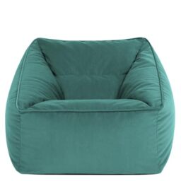 icon Natalia Velvet Bean Bag Chair with Filling Included, Teal