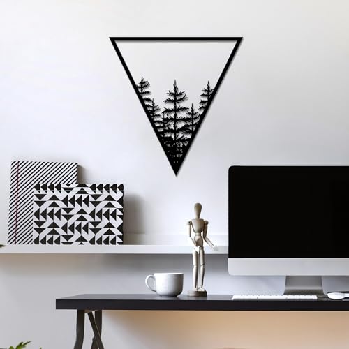 Stylish Black Decorative Metal Wall Accessory, 50 x 48 cm, 100% Metal (1.5 mm), Lightweight & Easy to Hang, Perfect for Modern Home Decor