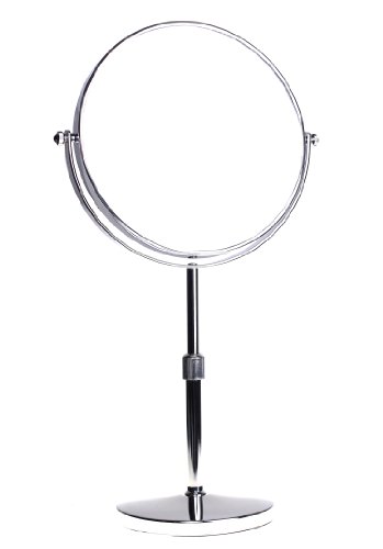 HIMRY Stand Height Adjustable 7 x Magnification, 8 Inch, Mirror 360 ° rotating chrome Vanity Mirror Shaving Mirror Bathroom Mirror, Standard + 7 Magnification, KXD3114 7x