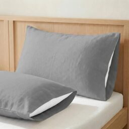 ECOMMERC3 Cushion Cover 50x50 cm 100% Extra Soft Cotton - Silver Grey