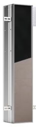 Emco Asis Plus Flush-Mounted Cabinet Module for Toilet Brush Set Bathroom Cabinet with Toilet Roll Holder Tall Cabinet with Push to Open Function and Left Stop