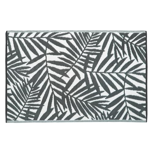 JVL Lightweight Reversible Plastic Woven Outdoor Rug, 180x240cm, Leaves
