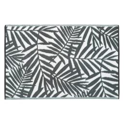 JVL Lightweight Reversible Plastic Woven Outdoor Rug, 180x240cm, Leaves