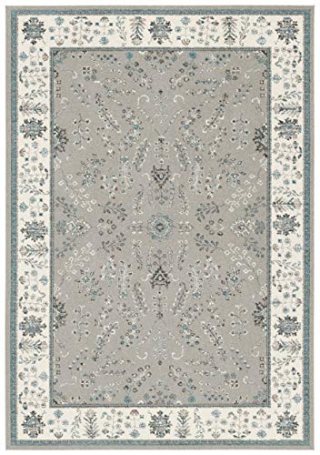 "Aspect ""Herat Oriental/Persian/Floral Area Rug, Polypropylene, Grey/Cream, 170 x 120 x 0.4 cm"