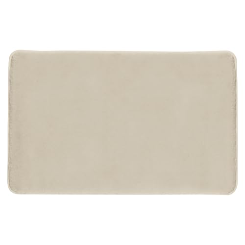 Gedy Fuzzy Bath Mat, Non-Slip, Polyester, 60 x 40, Beige, Machine Washable 30º, Extra Soft