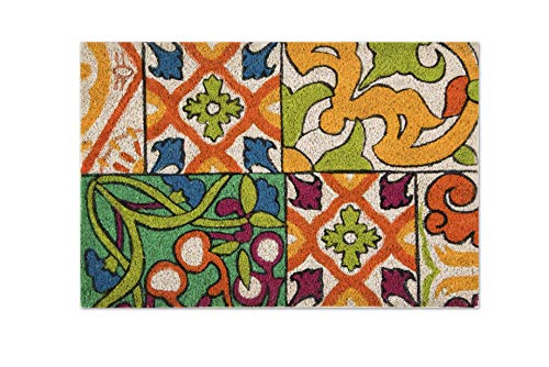 Excelsa Lisbon Entrance Mat, Coconut Fibre, Multicoloured, 40 x 60 cm