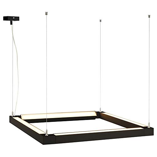 SLV Pendant Light Open Grill LED/Living Room lamp, Indoor Lighting, Dining Room Drop Light, LED, Ceiling Light / 3000K 54W 4500lm Black 120 Degrees