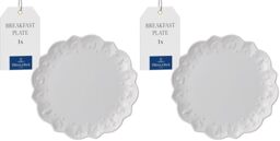 Villeroy & Boch ??? Toy's Delight Royal Classic Breakfast/Dessert Plate White, Dishwasher Safe, Microwave Safe, Christmas, Table, Plate, Premium Porcelain (Pack of 2)