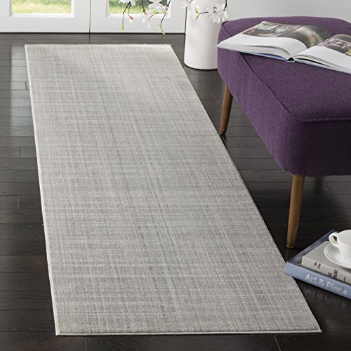 Safavieh Metro-Mod Indoor Woven Runner Area Rug, Mystique Collection, MYS967, in Slate, 69 X 244 cm for Living Room, Bedroom or Any Indoor Space