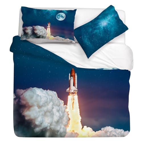 Gabel Houston Duvet Cover Set 200 x 205 cm Pure Cotton Cloud Photo Print with Più Mio System