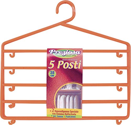 Briancasa 2 x Plastic Clothes Rack 5 Seater 38 cm, Polyurethane, Multicoloured, Standard Size