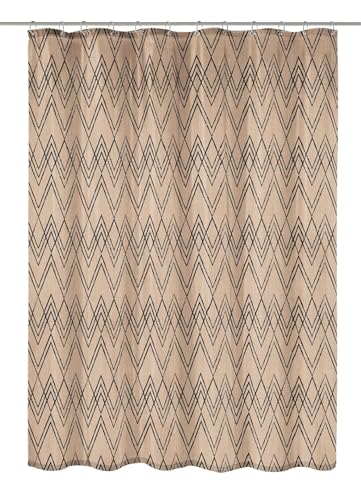 Kleine Wolke Zag Cotti Shower Curtain 180 x 200 cm Taupe 65% Polyester 35% Cotton