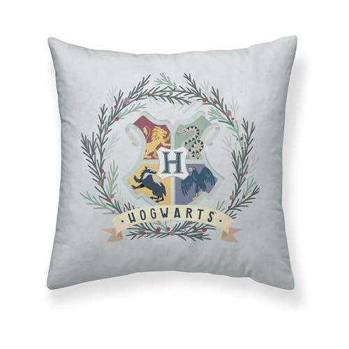 BELUM - Harry Potter Cushion Cover, 100% Cotton Cushion Cover 50 x 50 cm Hogwarts Christmas A