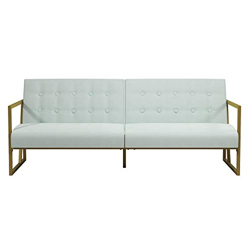 DHP Furniture Lexington Sofabed, Bleached Teal, 88x186x79cm (DxWxH)