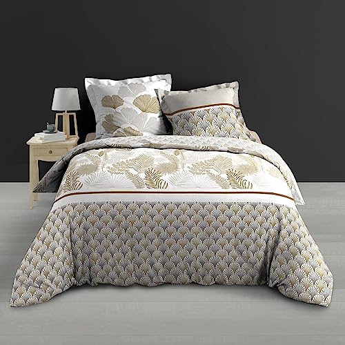 Douceur d'Intérieur, 3-Piece Bedding Set (240 x 220 cm) Melisse, Cotton Percale